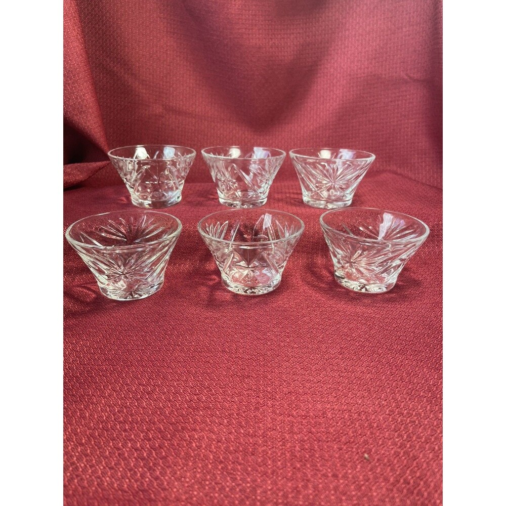 Star Of David Anchor Hocking Custard Cups Set Of 6